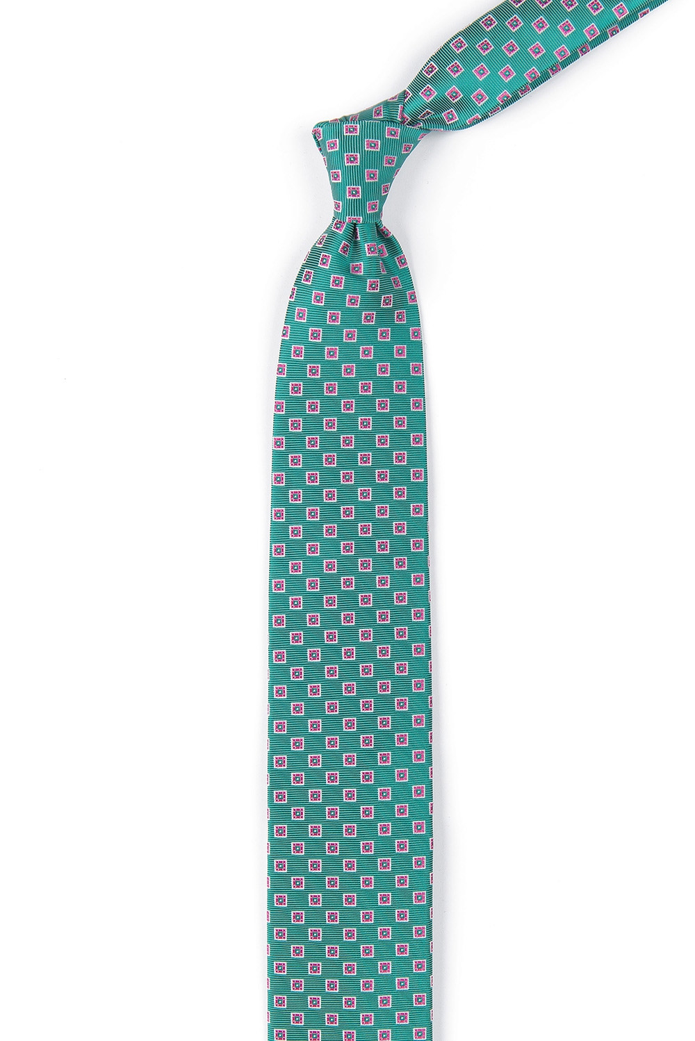 Cravata poliester verde print geometric 1