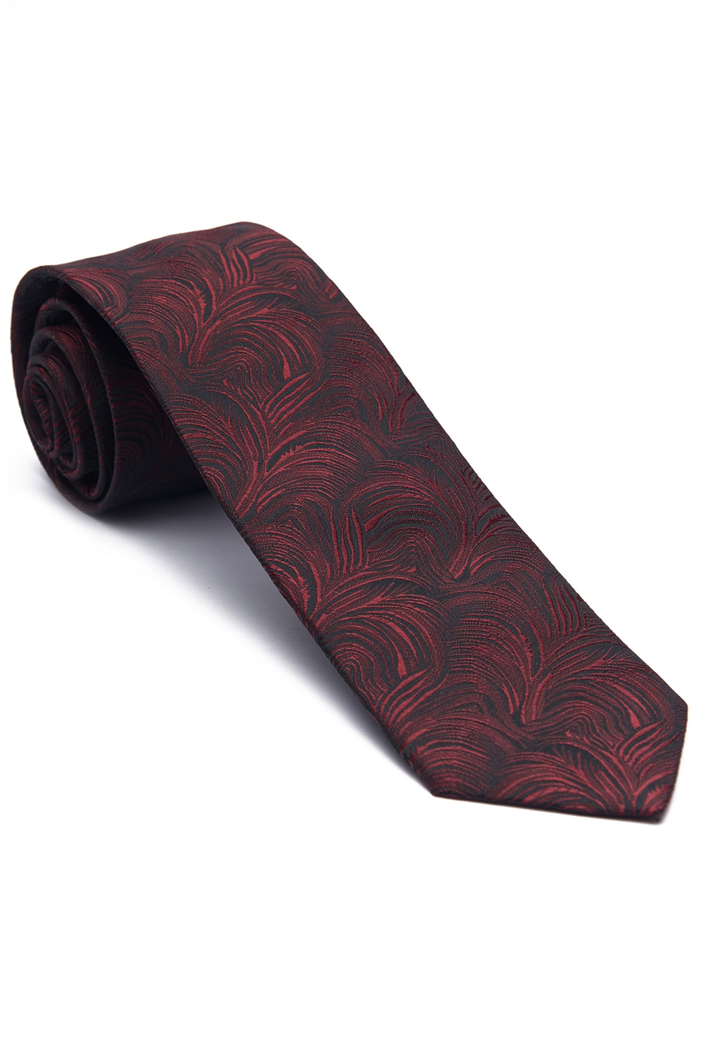 Cravata grena print floral 0