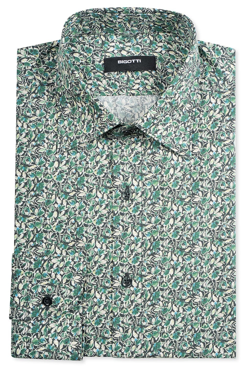 Camasa shaped verde print floral 0