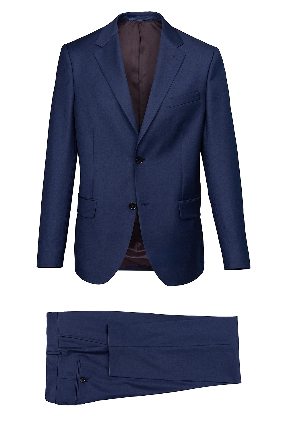 Costum slim albastru uni 0