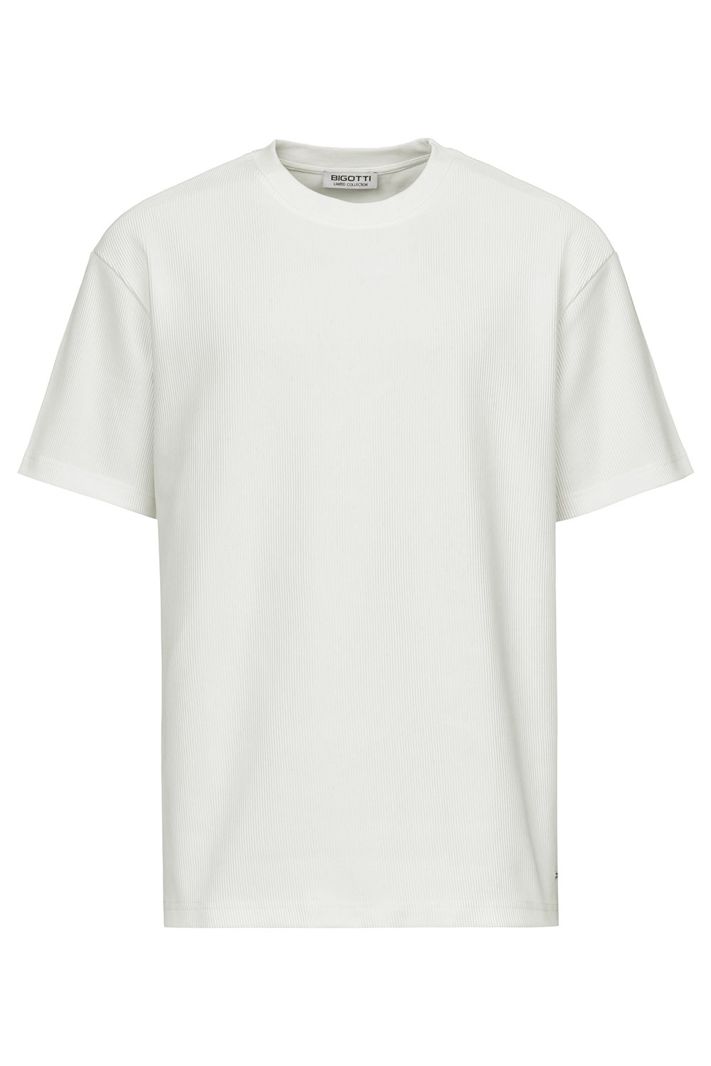 Tricou oversize  alb guler rotund 1