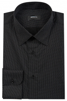 Camasa slim neagra print geometric