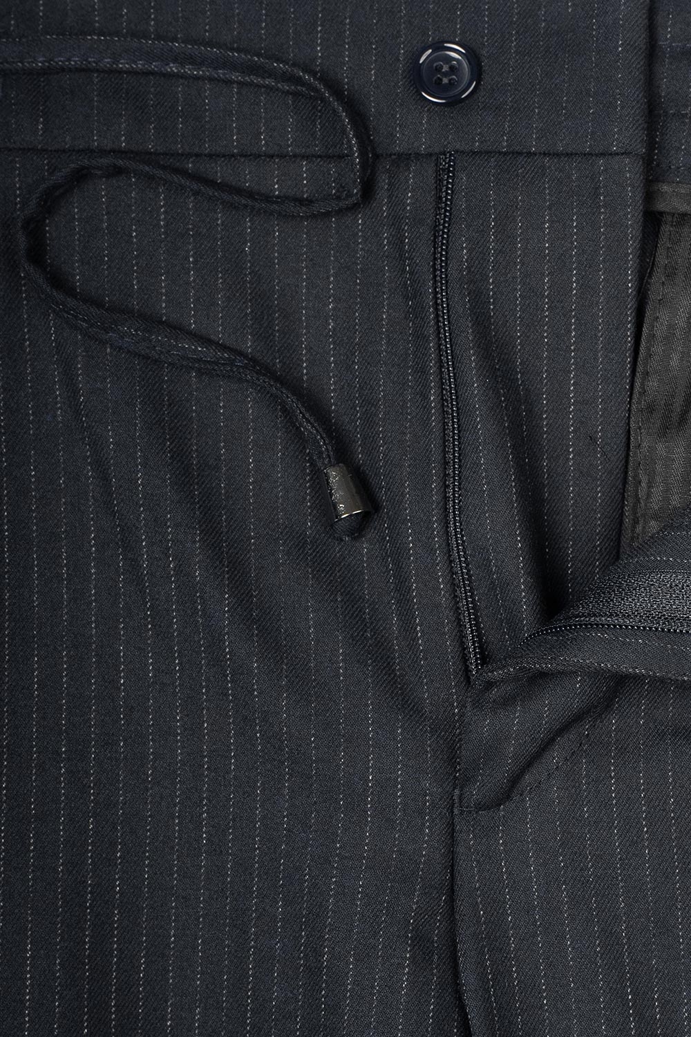 Pantaloni slim bleumarin cu dungi 1