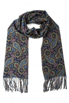 Esarfa bleumarin print floral