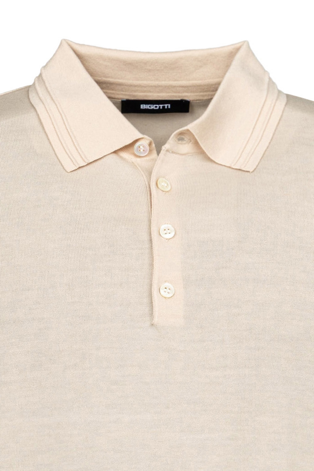 Tricou regular bej uni cu matase 2