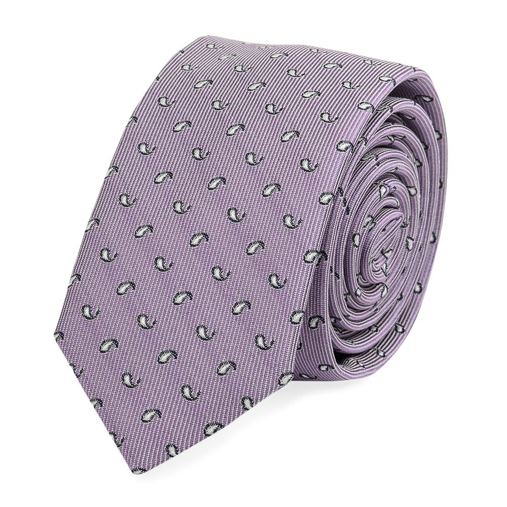 Cravata lila print paisley 3