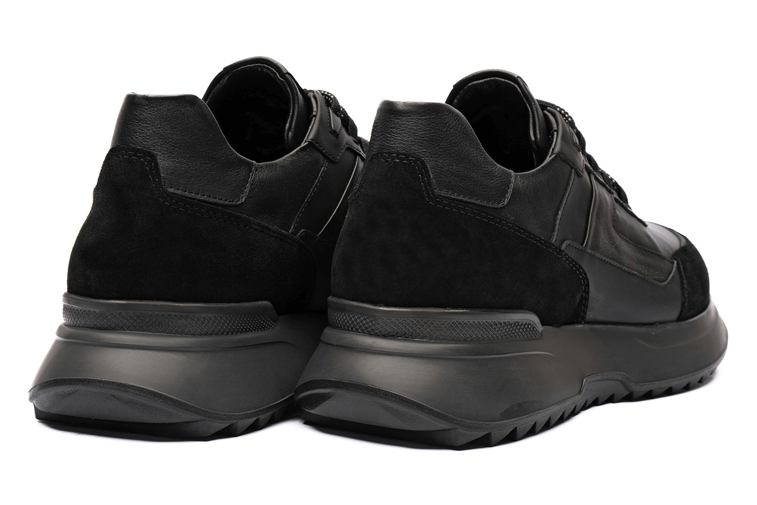 Sneakers negri piele naturala 2