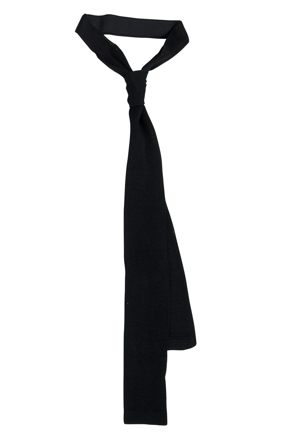 Cravata tricotata neagra structuri 2