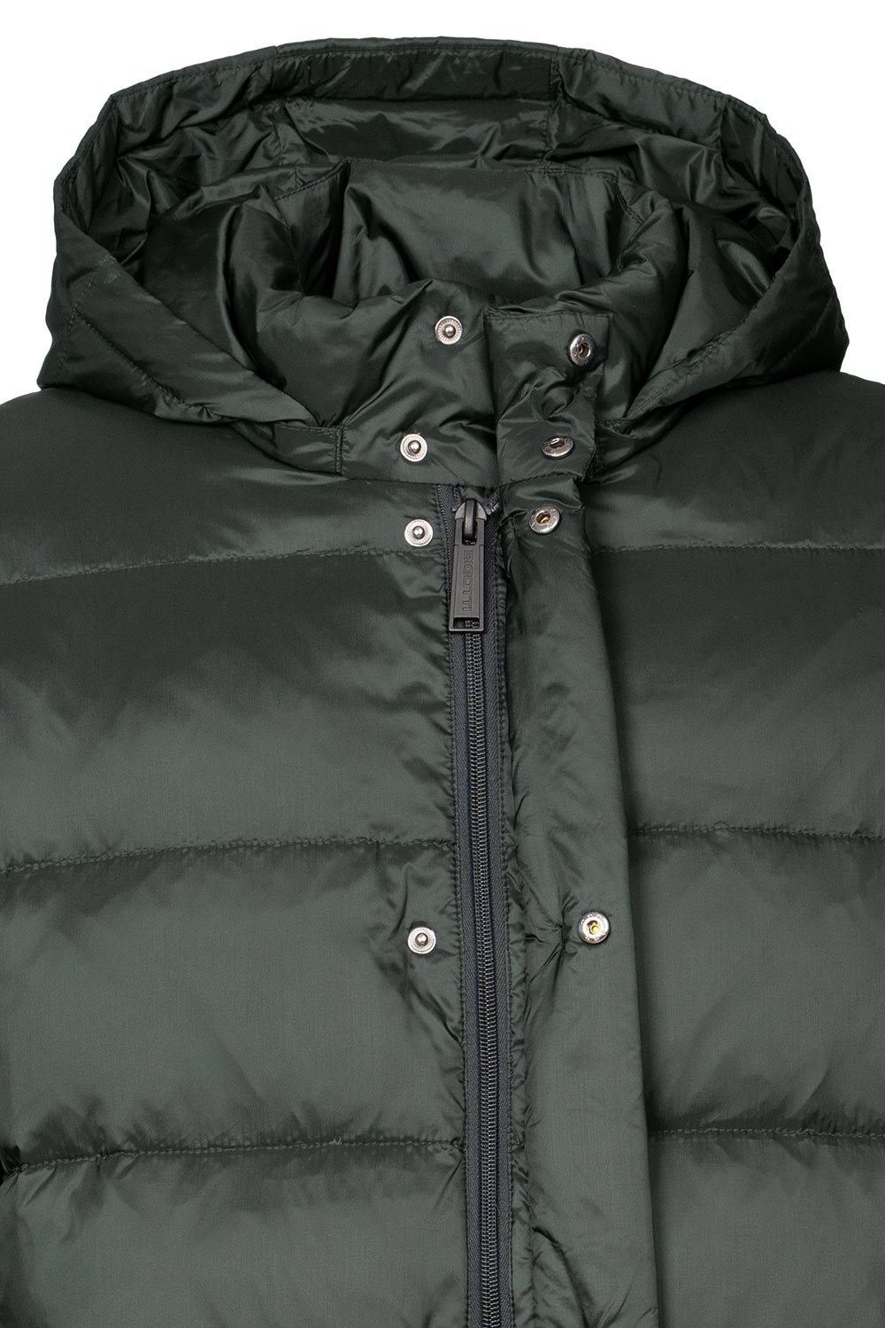 Jacheta slim verde uni cu puf 1