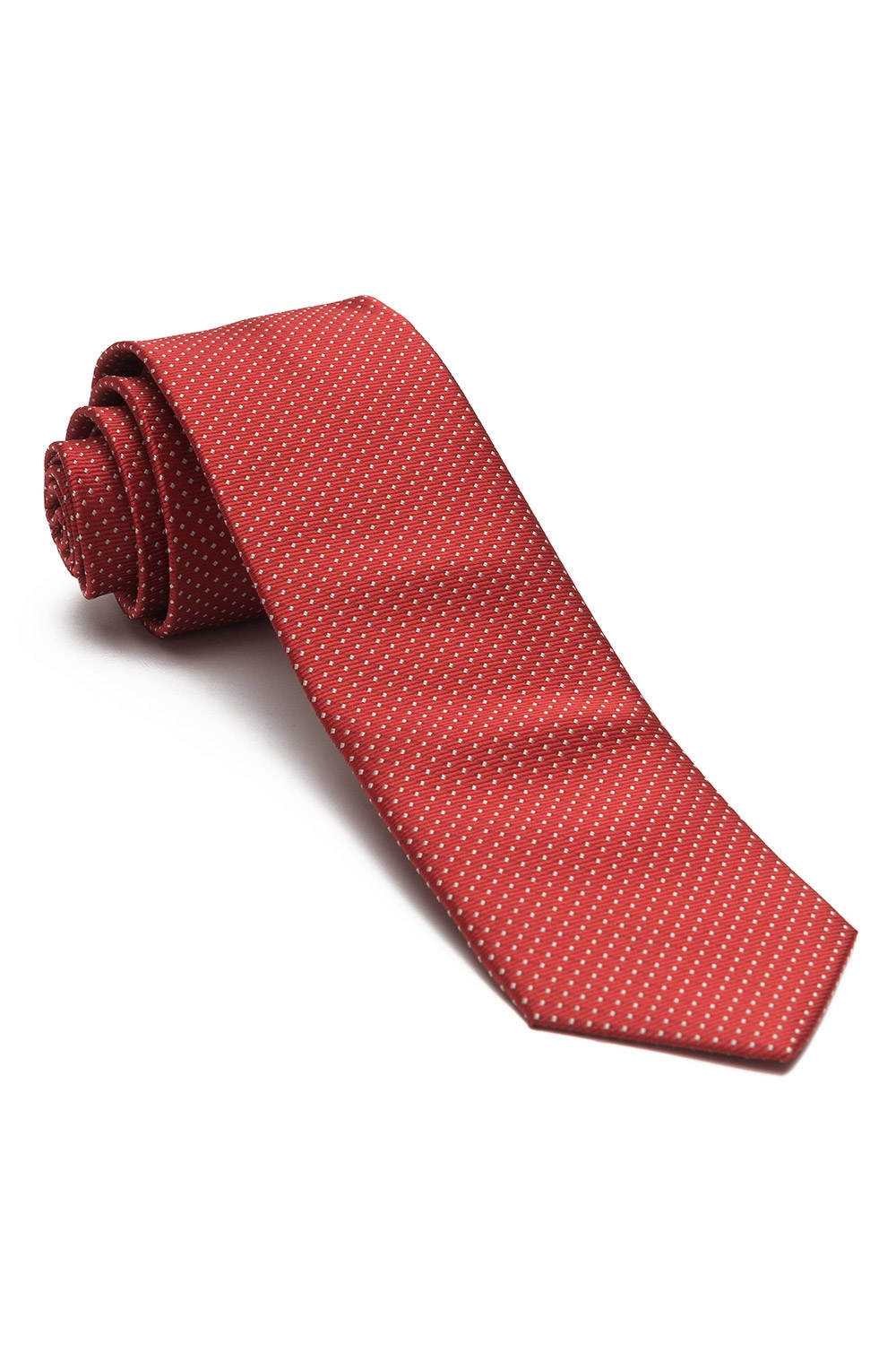 Cravata rosie print geometric 0