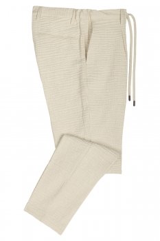 Pantaloni slim albi uni