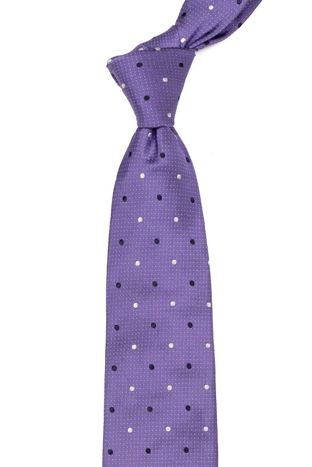 Cravata matase tesuta lila print geometric 1