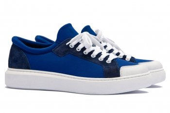 Sneakers albastri piele naturala