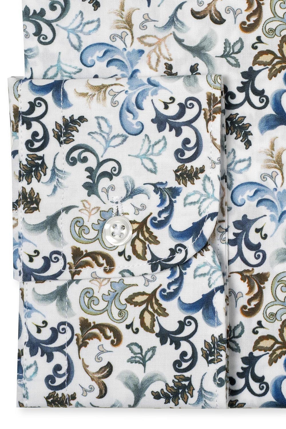 Superslim white floral shirt 2