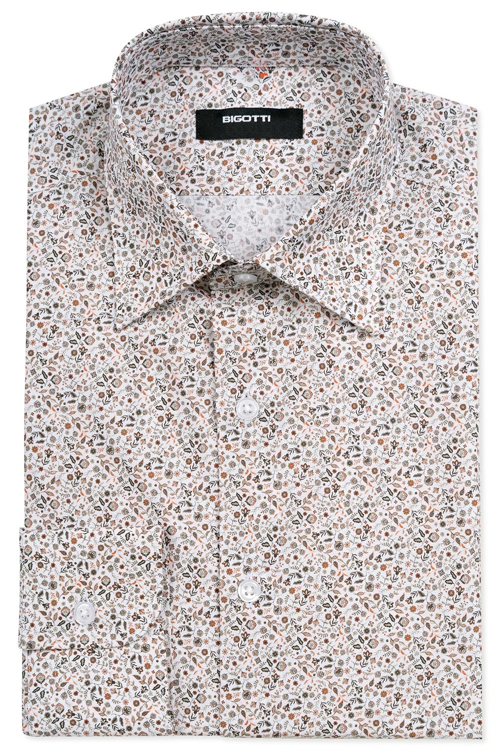 Camasa slim alba print floral 0