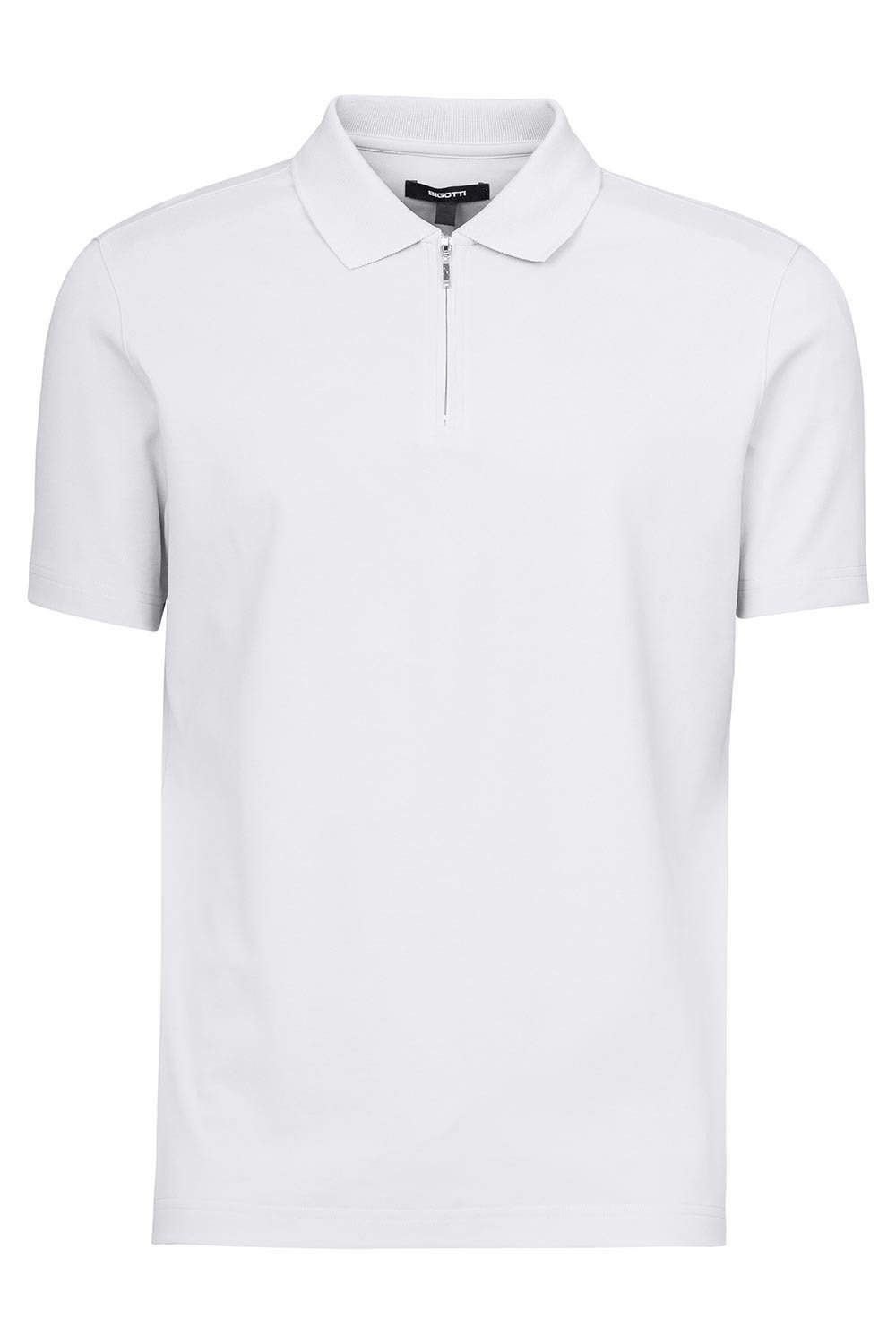 Tricou polo regular alb uni 1