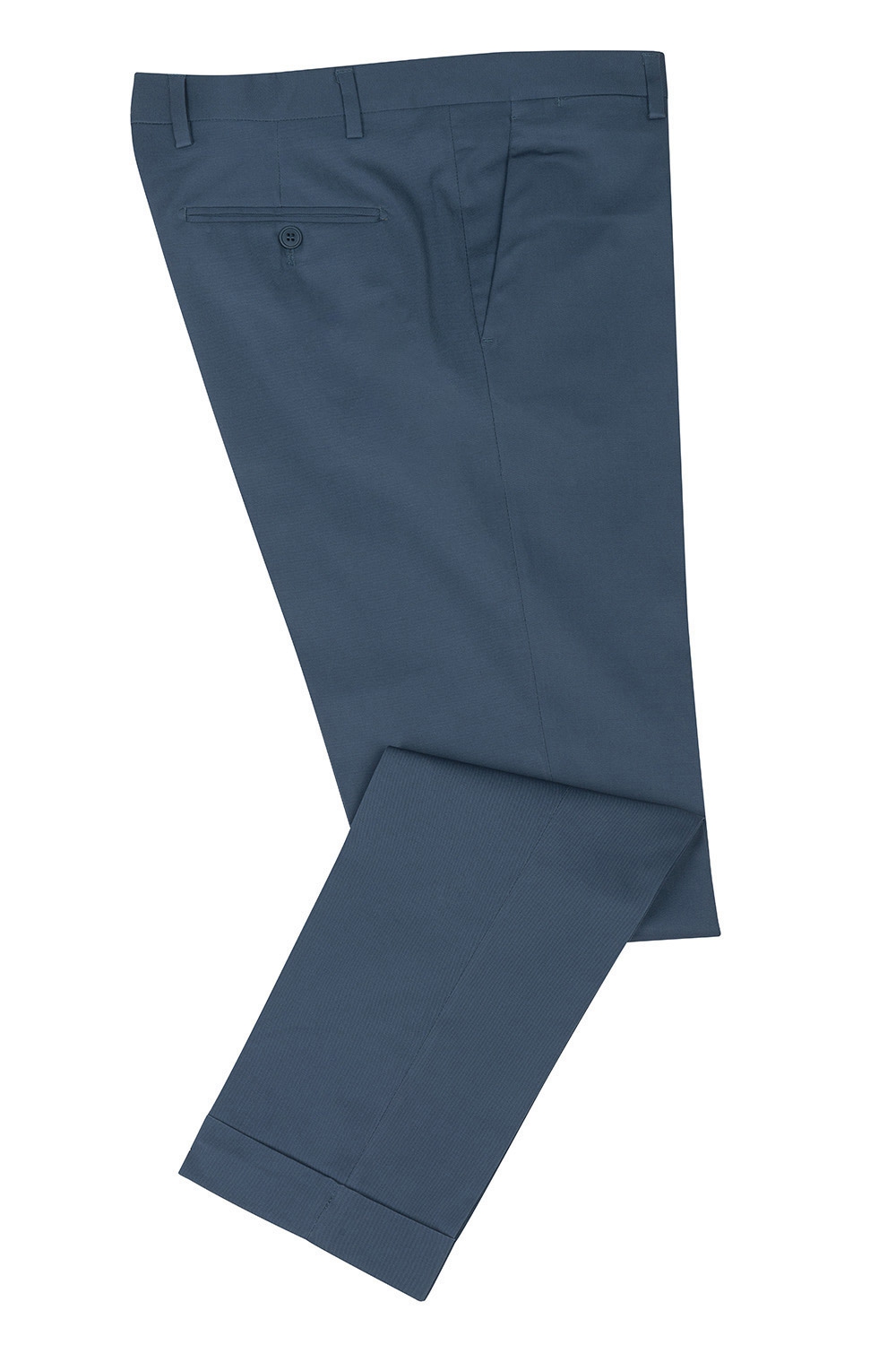 Pantaloni slim bleu uni 1