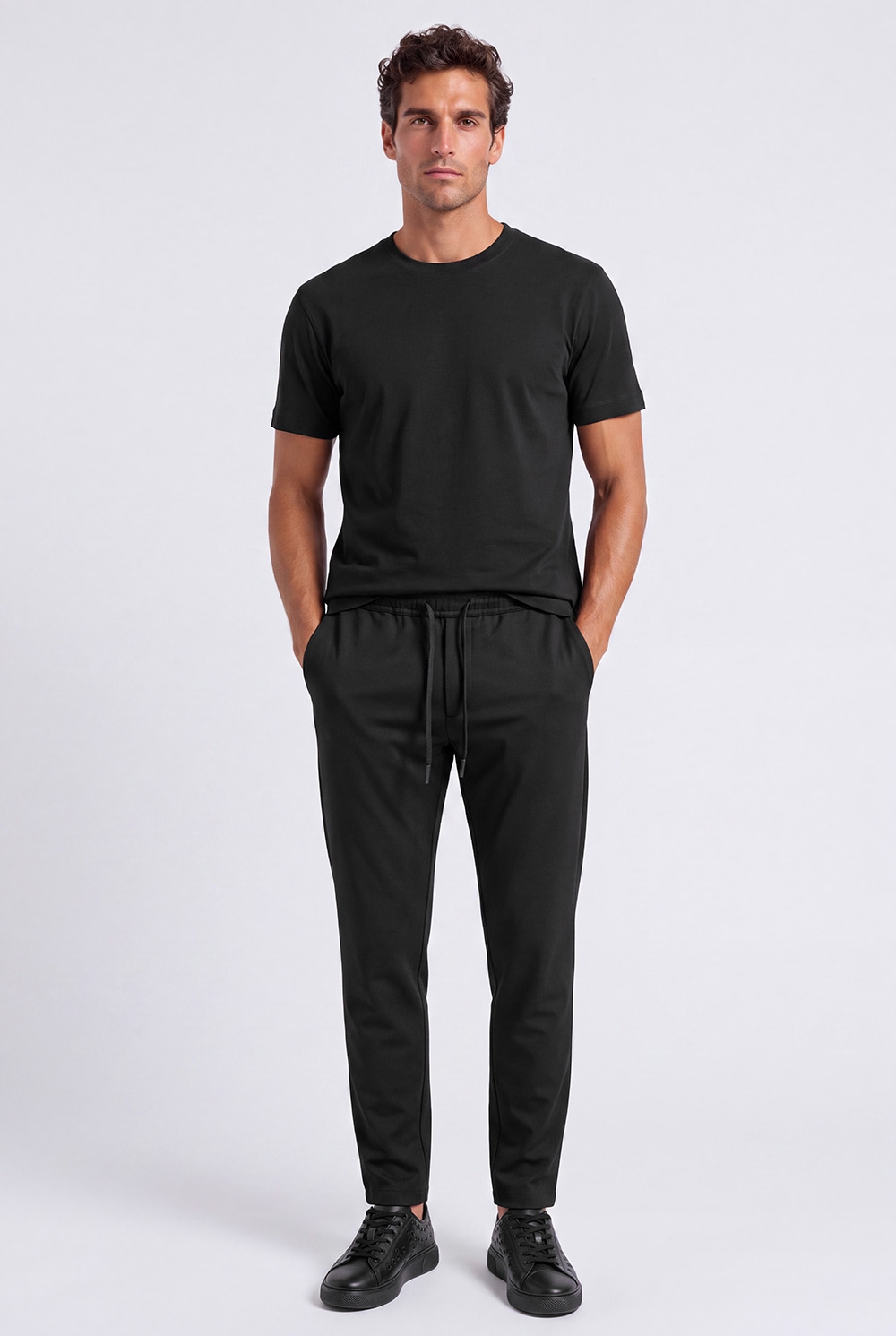 Tricou oversize negru uni 3