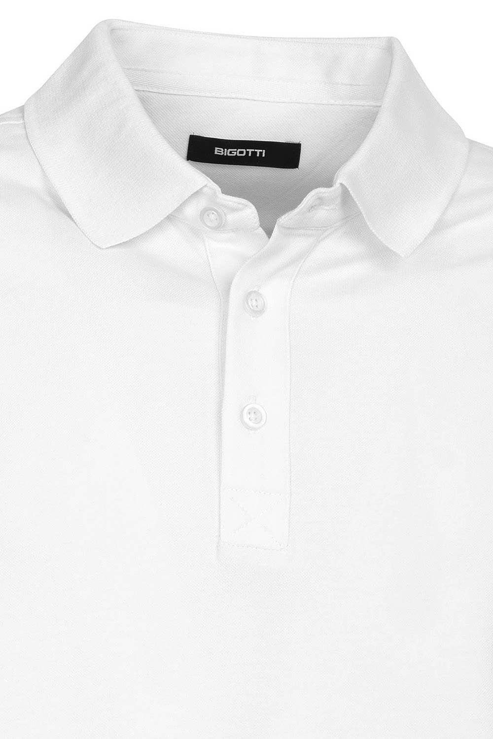 Tricou polo slim alb uni 1