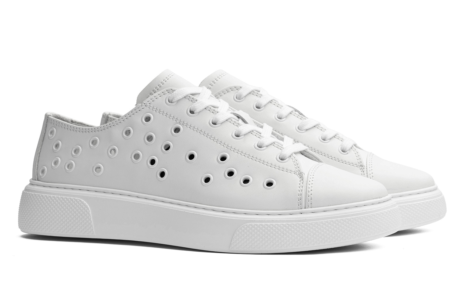 Sneakers albi piele naturala 0