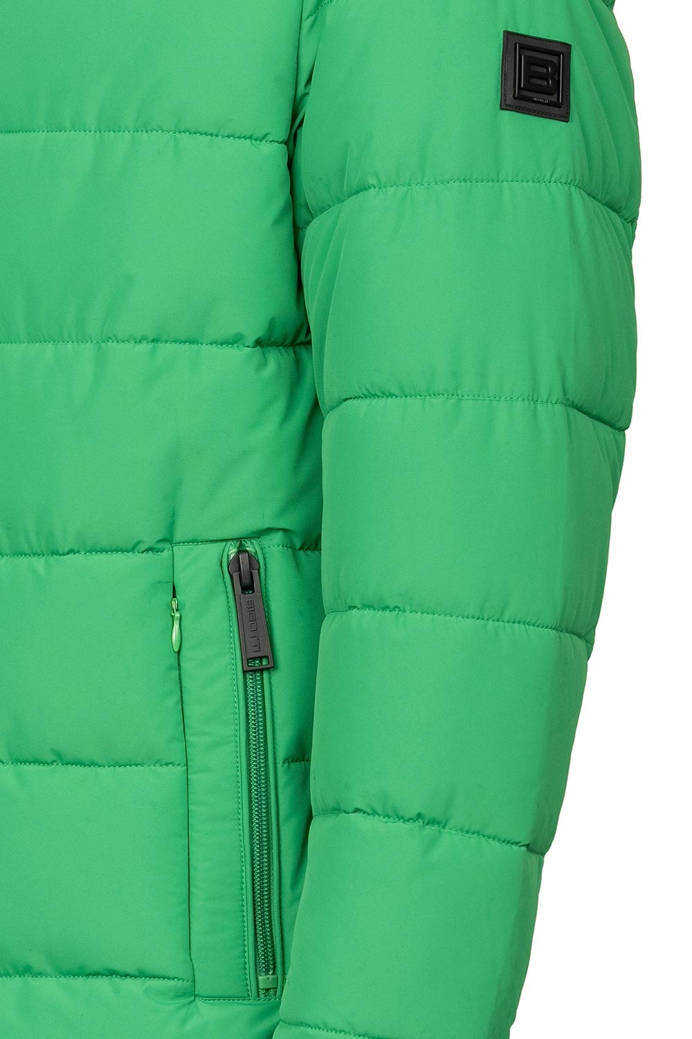 Geaca slim verde uni 3