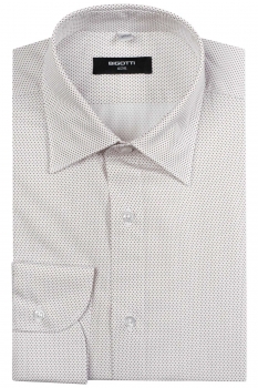 Camasa slim alba print geometric