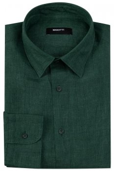 Slim body green plain shirt