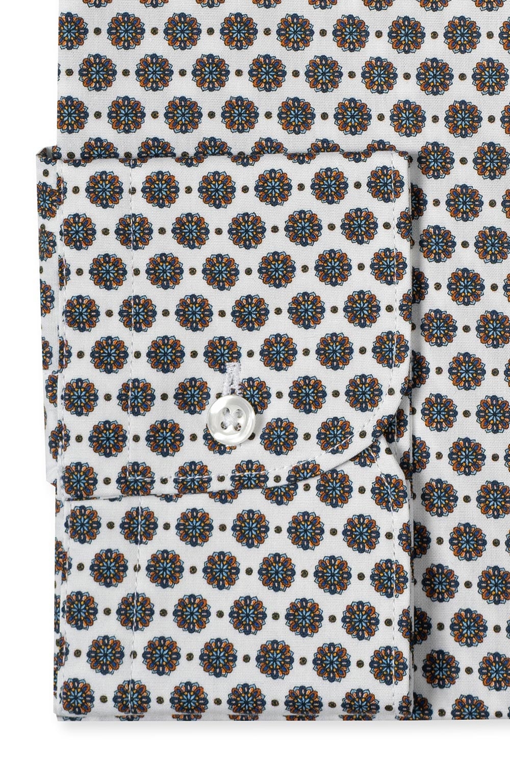 Camasa slim alba print floral 2