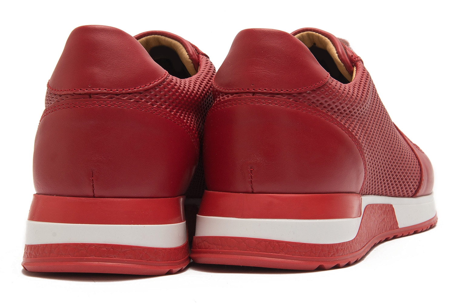 Sneakers rosii piele naturala 2