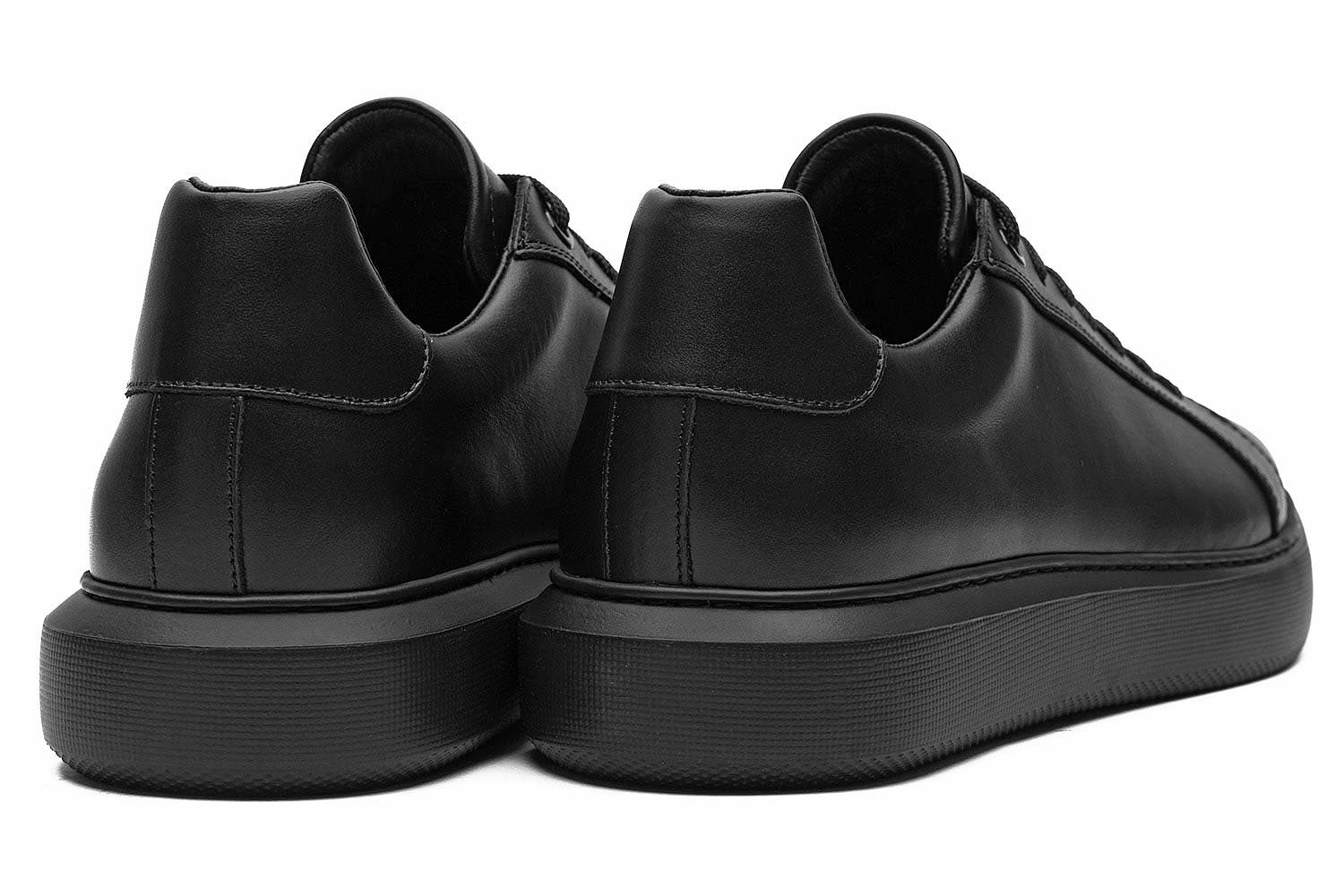 Sneakers negri piele naturala 2