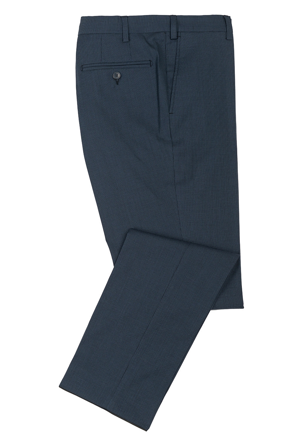 Pantaloni superslim fabian albastru in carouri 0