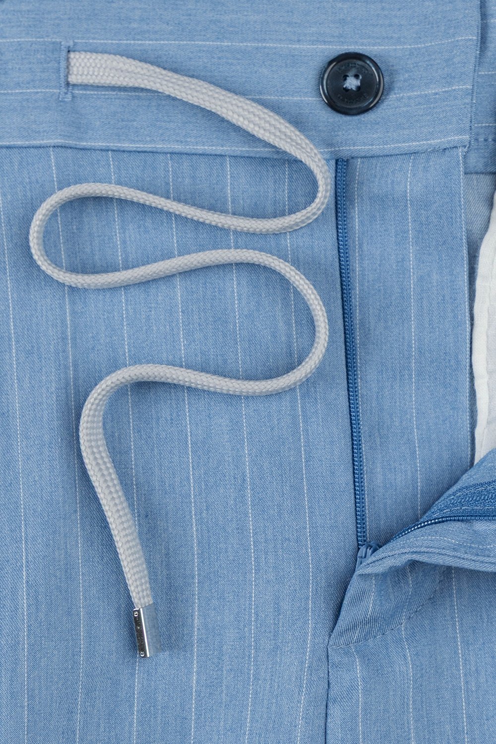 Pantaloni slim belu in dungi 1
