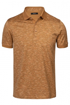 Tricou polo slim bej print geometric