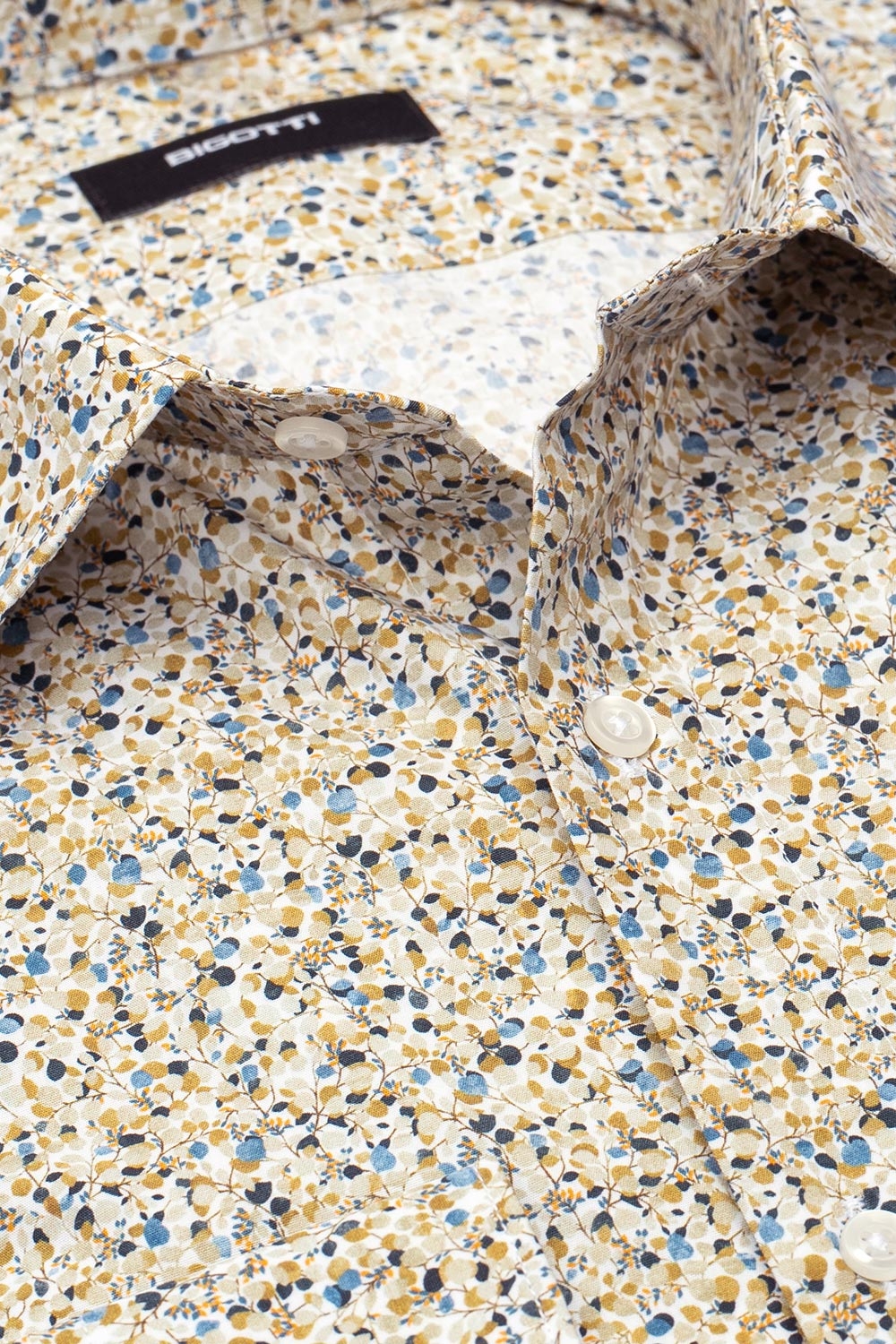 Camasa slim alba print floral 1
