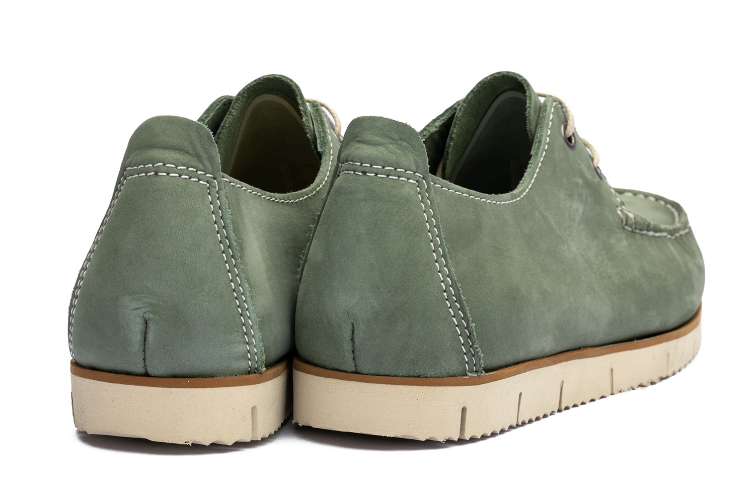 Boat shoes verzi piele nabuc 2