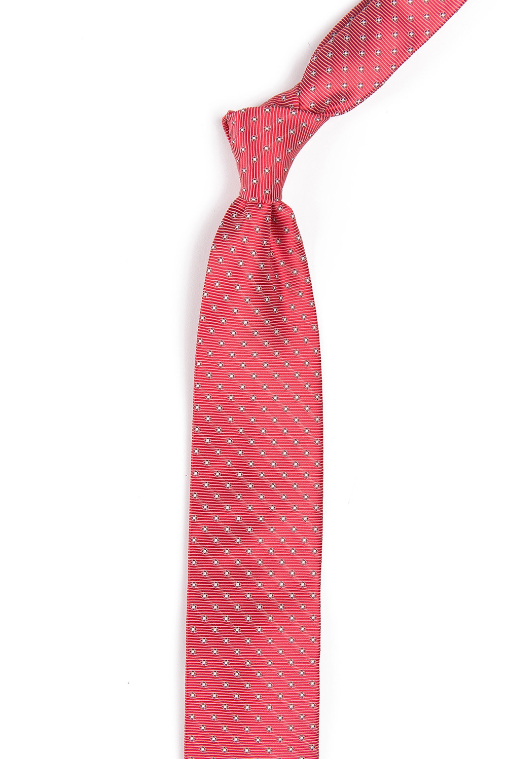 Cravata poliester roz print geometric 1