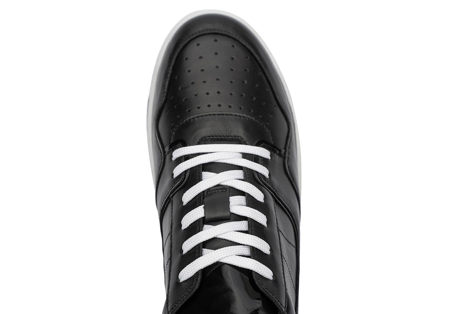 Black genuine leather shoes 3