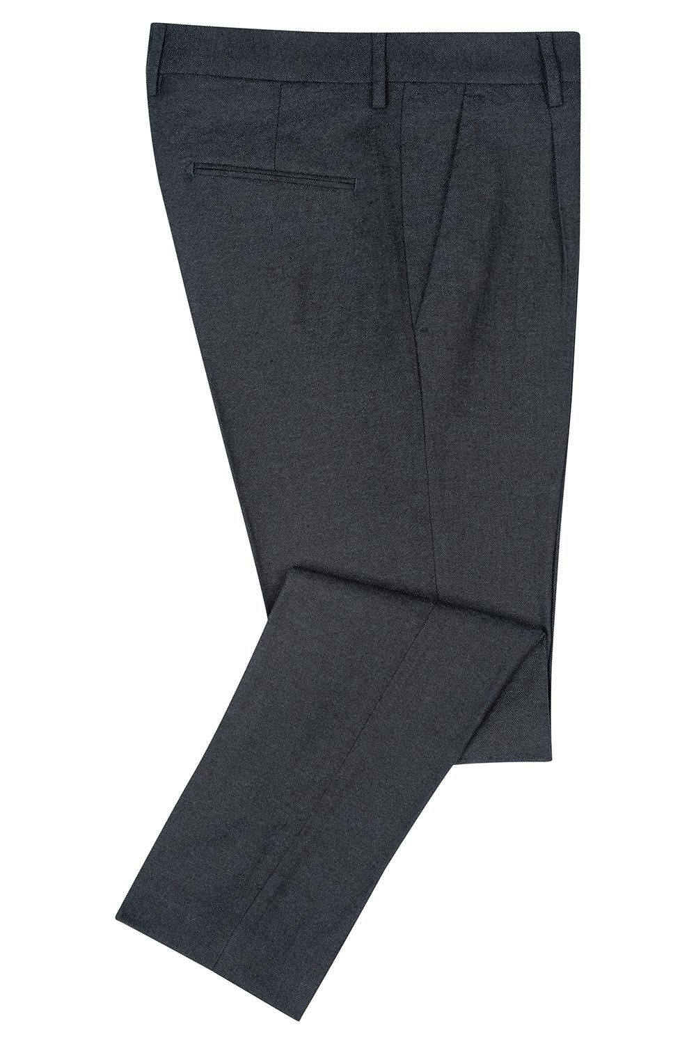 Slim body navy plain trousers 0