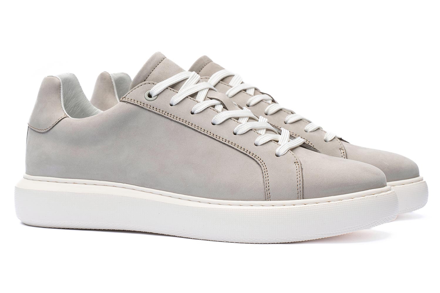Grey genuine leather shoes 0