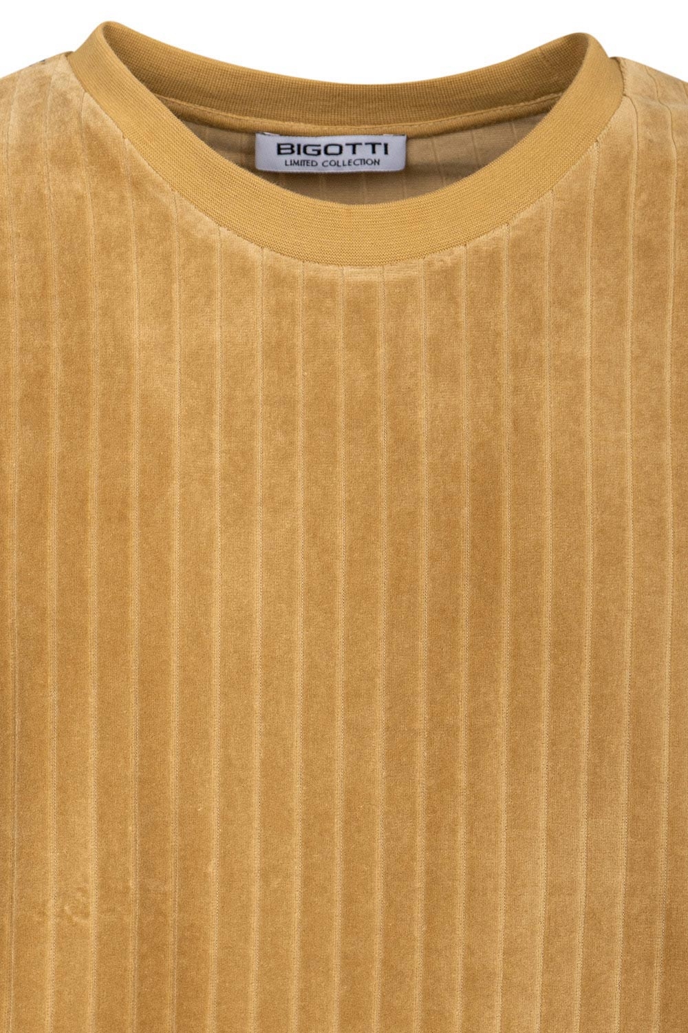 Tricou oversize bej guler rotund 2