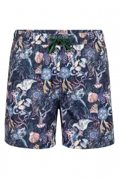 Short slim bleumarin print