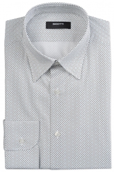 Camasa superslim alba print geometric