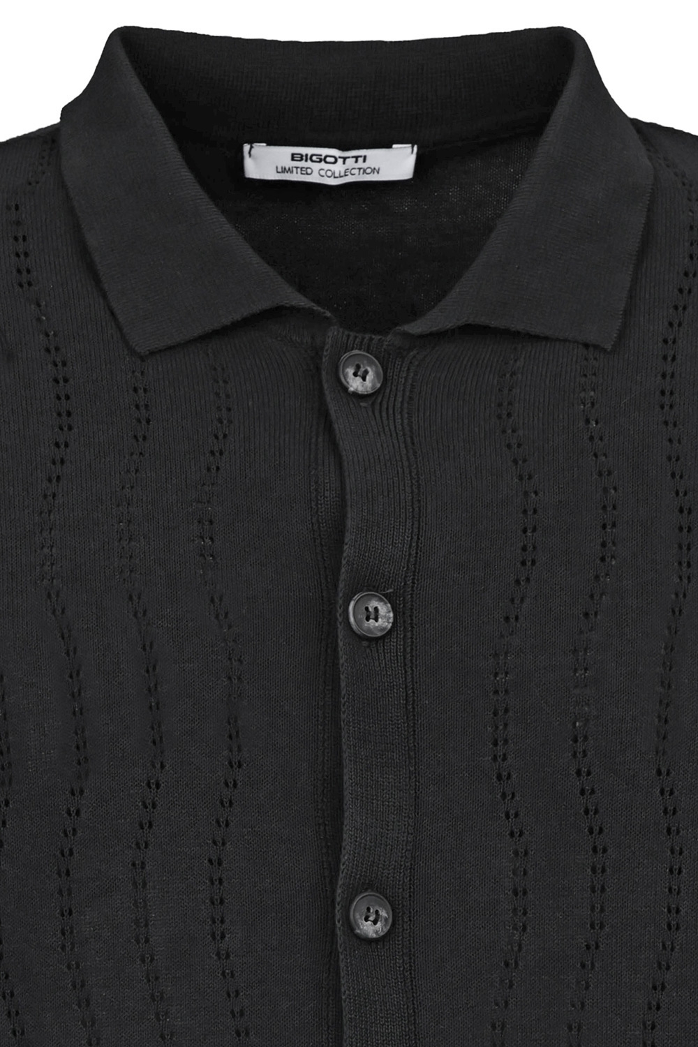 Tricou polo slim negru uni 2