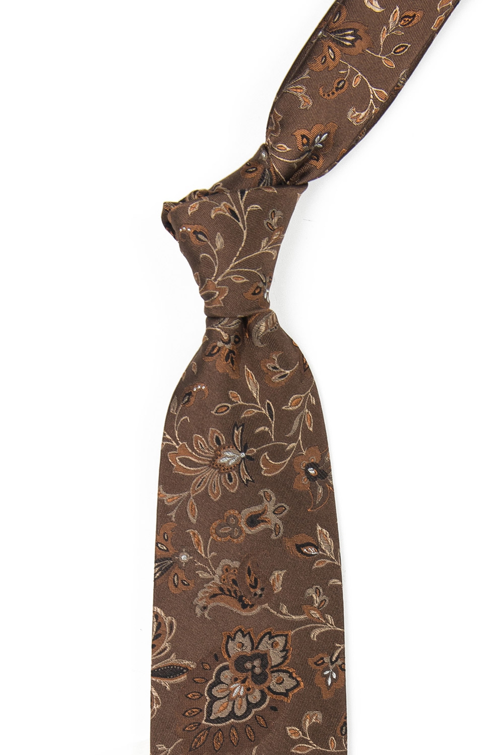 Brown Floral Tie 1