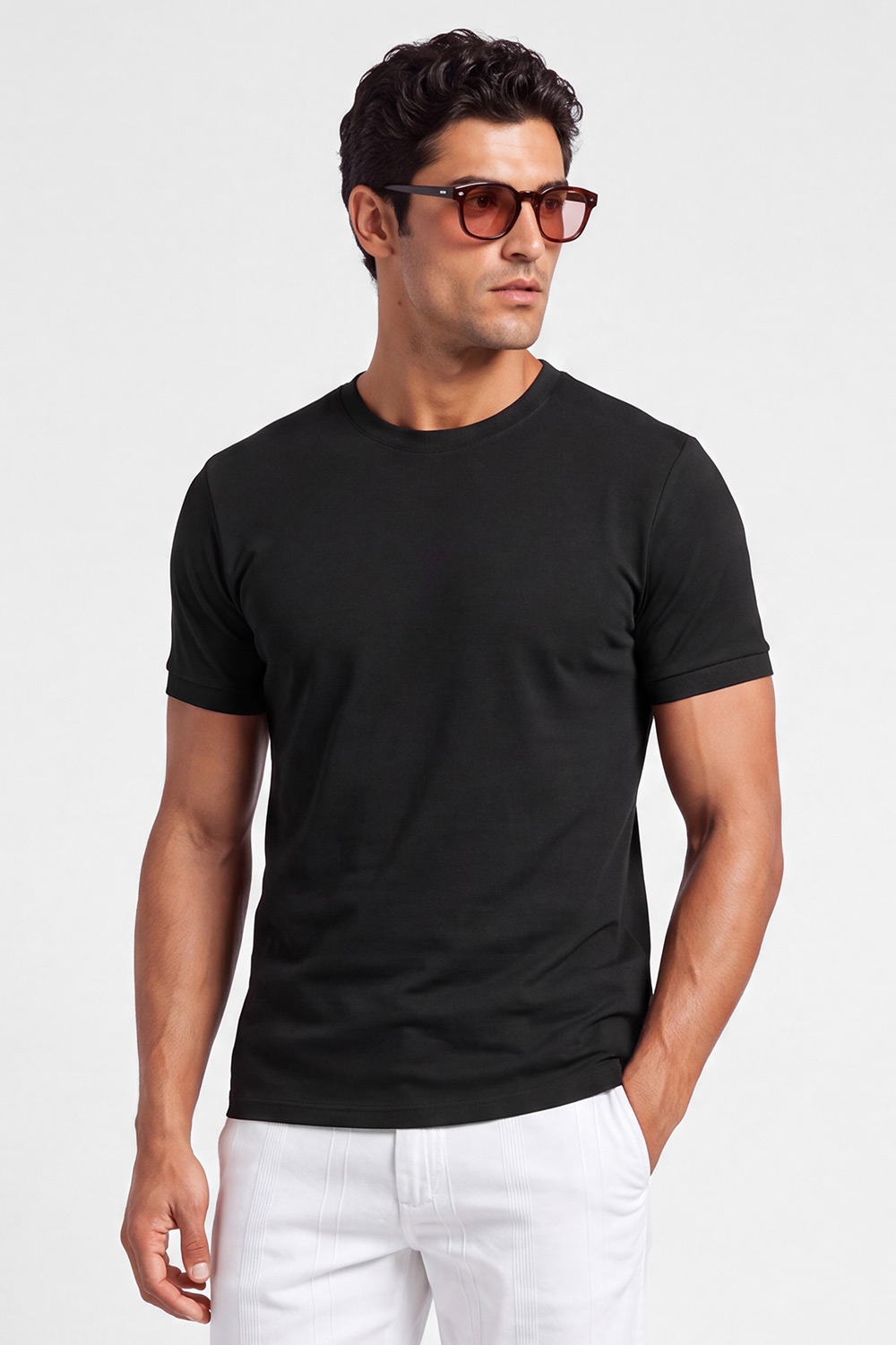 Black plain t-shirt 0