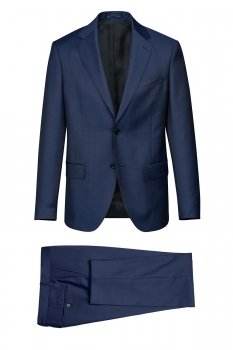 Costum slim albastru uni