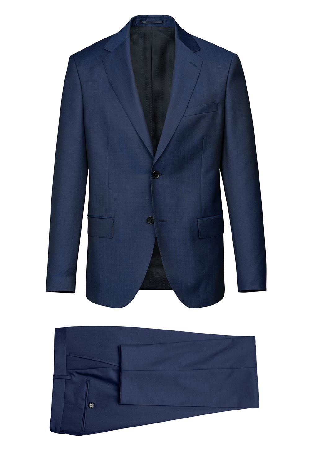 Costum slim albastru uni 0