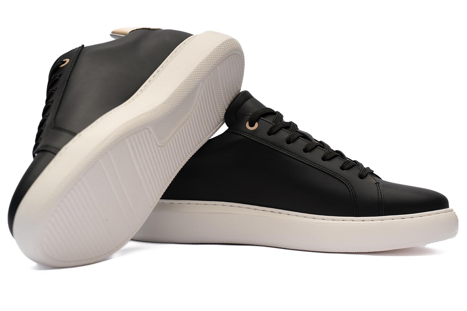 Sneakers negri piele naturala 1