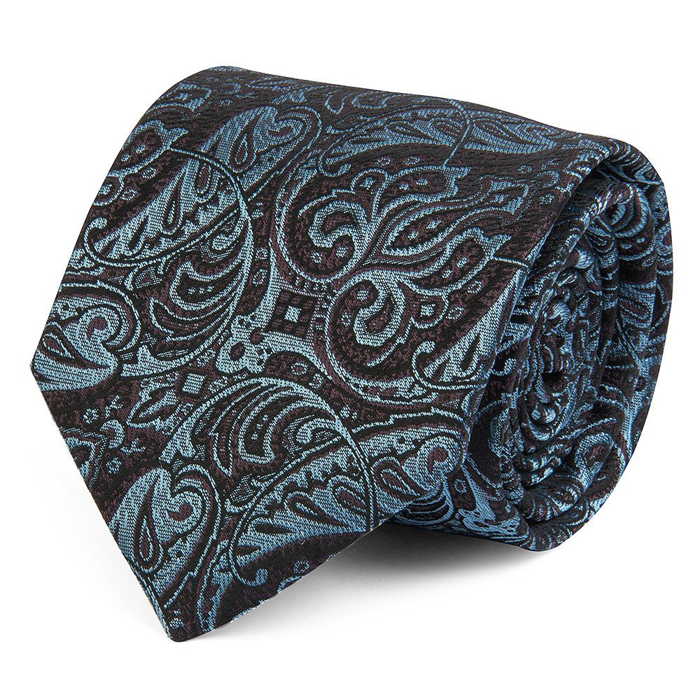 Cravata bleumarin print floral 2