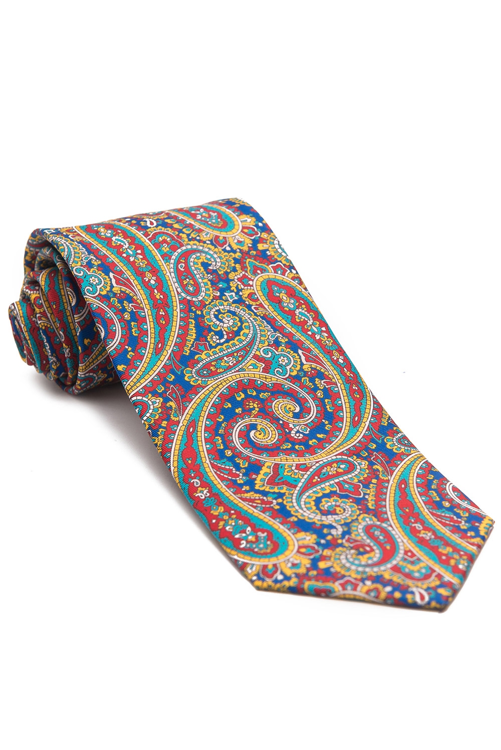 Cravata multicolora print floral 0